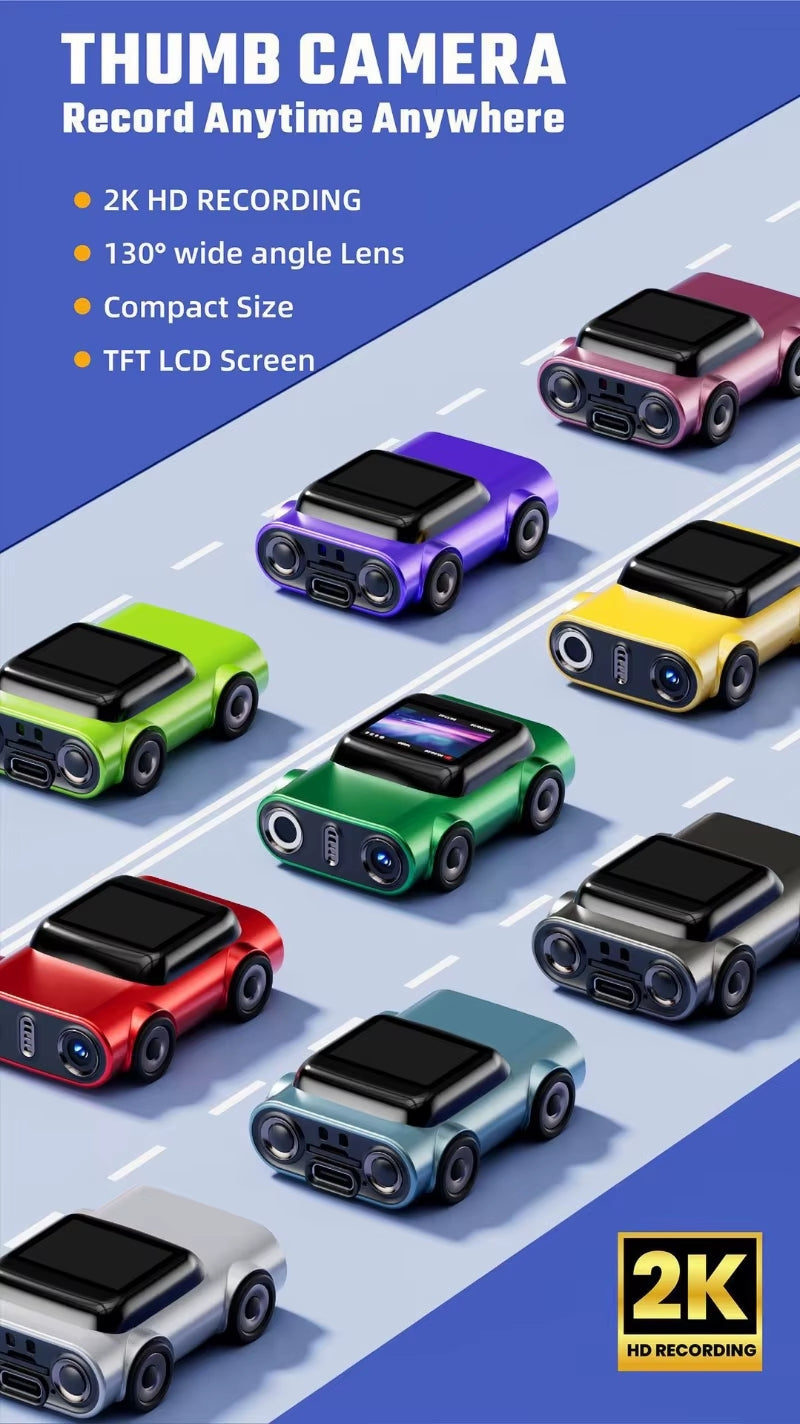 מצלמת מיני 2K HD נטענת בעיצוב מכונית