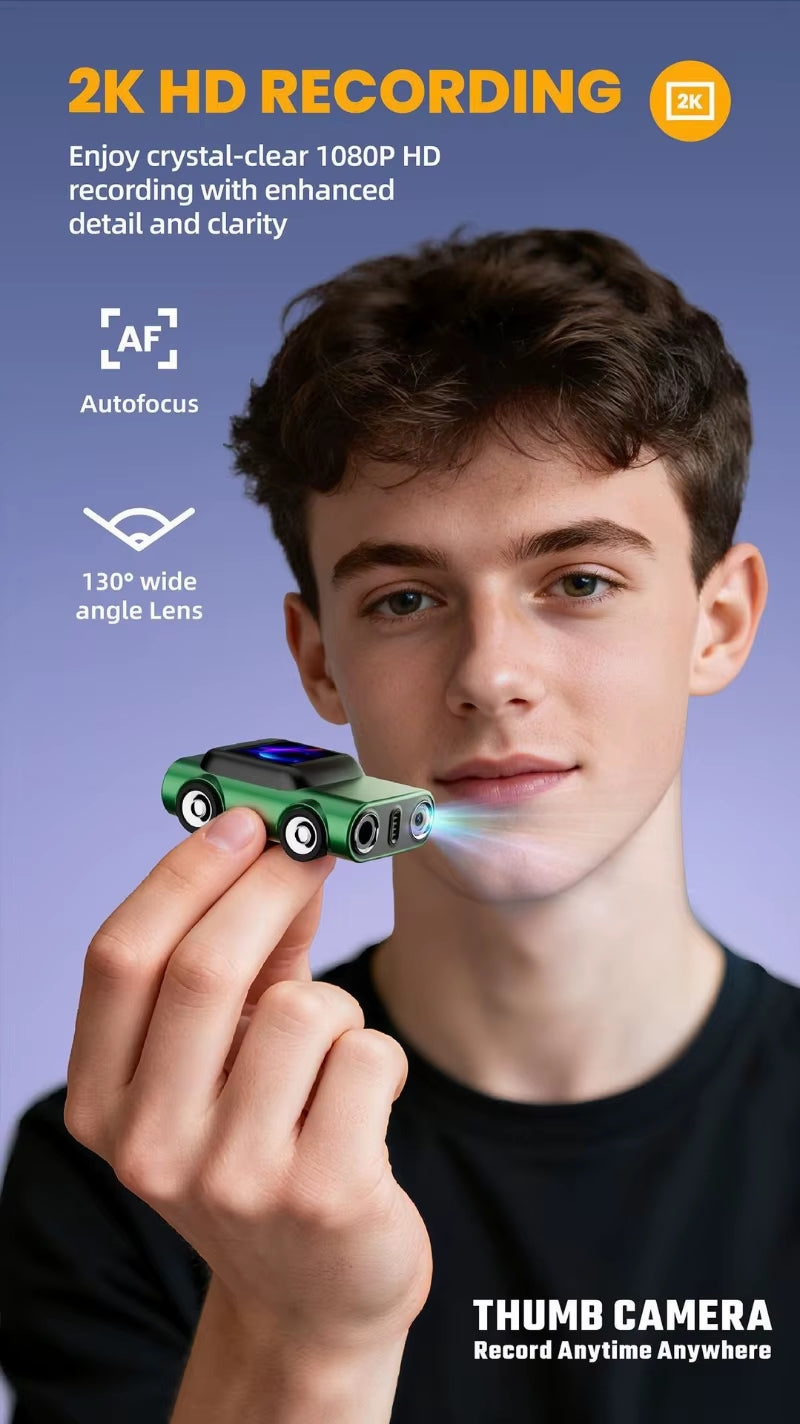 מצלמת מיני 2K HD נטענת בעיצוב מכונית