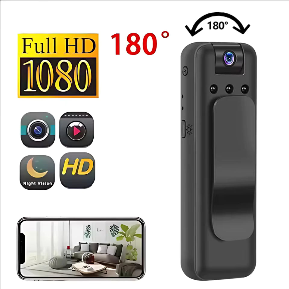 מצלמת וידאו דיגיטלית ניידת נטענת עם ראיית לילה HD 1080P