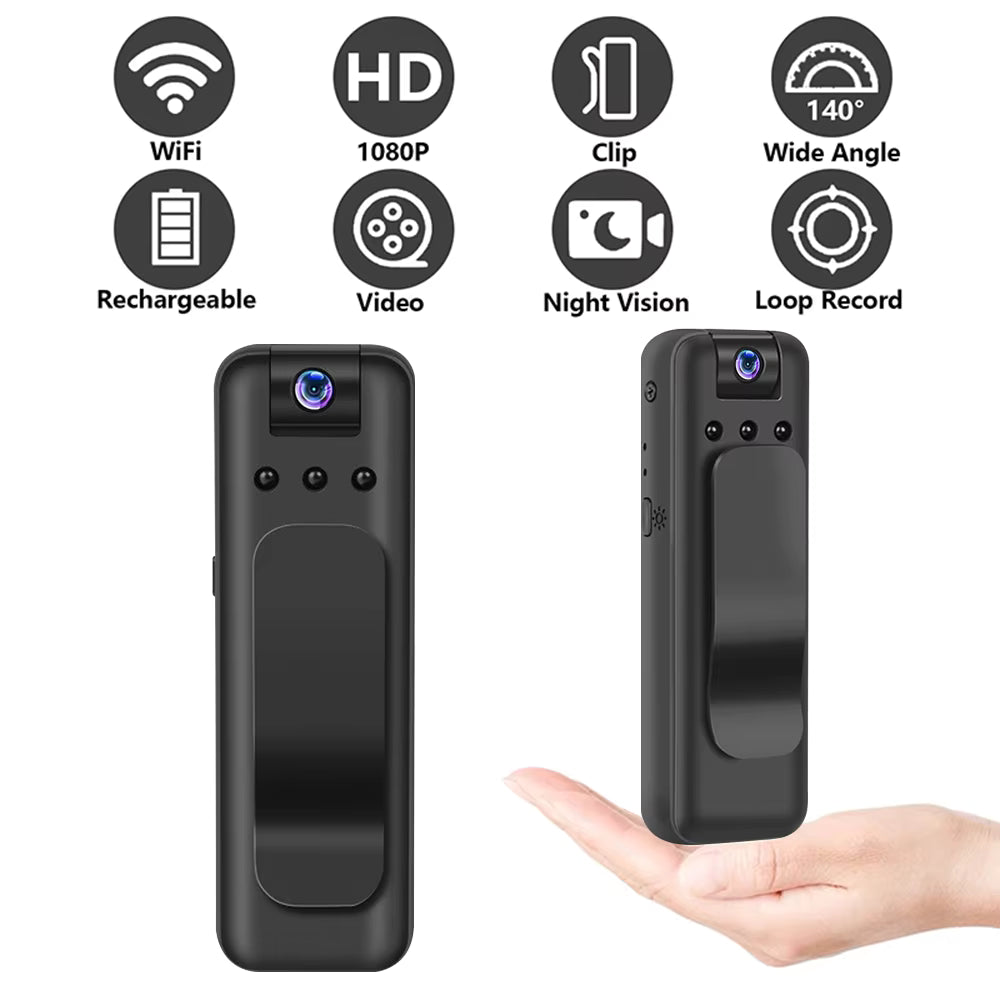 מצלמת וידאו דיגיטלית ניידת נטענת עם ראיית לילה HD 1080P