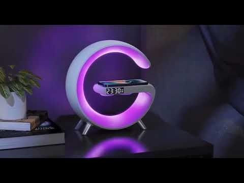 נורת שולחן מטען אלחוטי לסמארטפון ורמקול BT