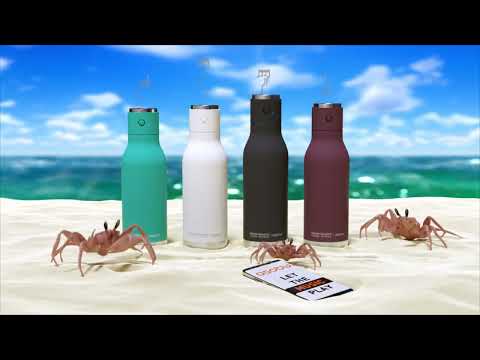 בקבוק תרמי מעוצב נירוסטה חם/קר ASOBU עם רמקול Bluetooth