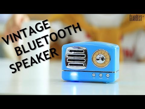 רמקול בלוטוס מהודר בעיצוב רדיו רטרו