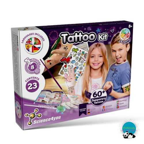 ערכת קעקועים מדליקים לילדים ונוער Tattoo Factory