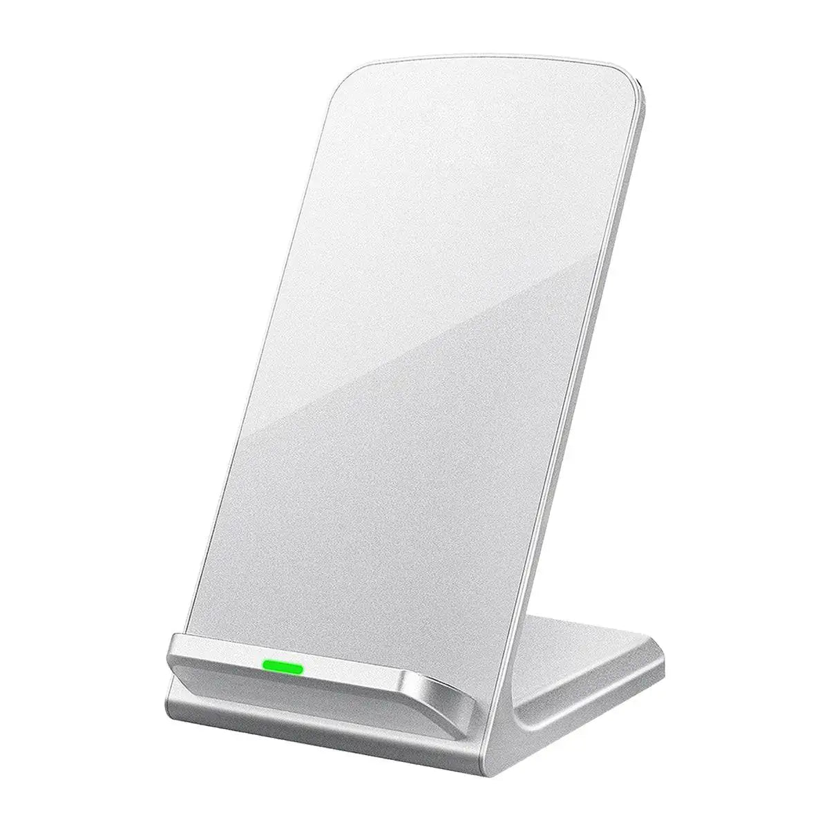 מעמד שולחני משולב עם משטח טעינה אלחוטי 15W - FAST CHARGE לאייפון ואנדרואיד - גאדג'ט-ליין