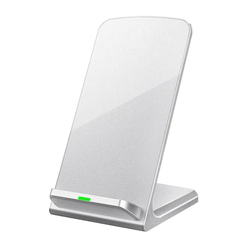 מעמד שולחני משולב עם משטח טעינה אלחוטי 15W - FAST CHARGE לאייפון ואנדרואיד - גאדג'ט-ליין