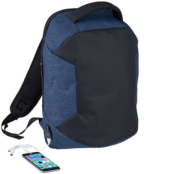 תיק גב למחשב 15.6 אינץ נגד גניבות עם יציאת USB