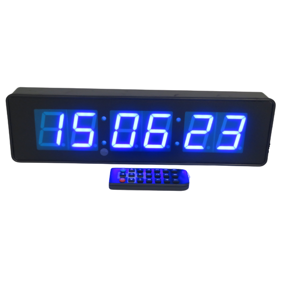 שעון דיגיטלי LED כולל שלט | טיימר דיגיטלי | כחול