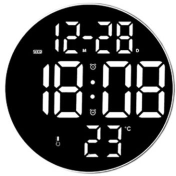 שעון קיר דיגיטלי שולחני 30 ס"מ עם שלט