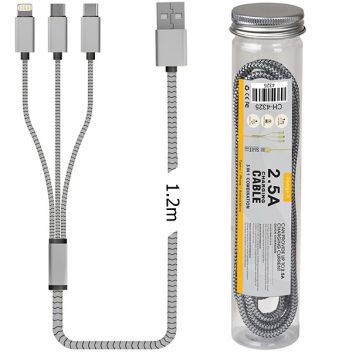 כבל USB מפוצל לטעינה נמתח