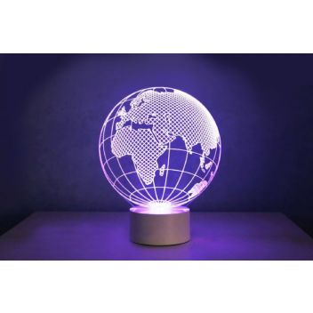 מנורת הולוגרמה 3D כדור הארץ