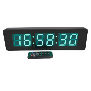 שעון טיימר LED דיגיטלי כולל שלט | ירוק 32 ס"מ