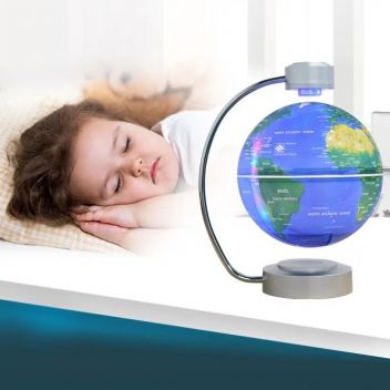 גלובוס מגנטי צף 8 אינץ' עם תאורת LED