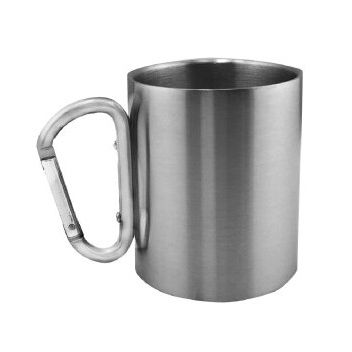כוס תרמית נירוסטה ידית שאקל 350 מ"ל