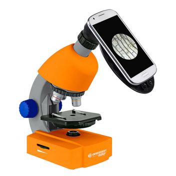 מיקרוסקופ לילדים Bresser עם סט אביזרים ומתאם לסמארטפון