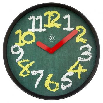 שעון קיר בעיצוב לוח וגיר 30 ס"מ | ירוק