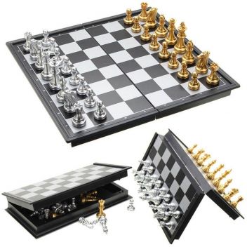 לוח שחמט מגנטי מתקפל