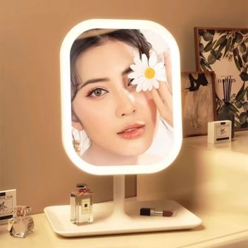 מראת איפור נטענת עם תאורת לד Makeup Mirror
