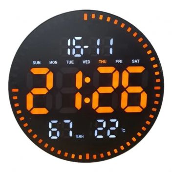 שעון קיר דיגיטלי על שלט רחוק 28 ס"מ