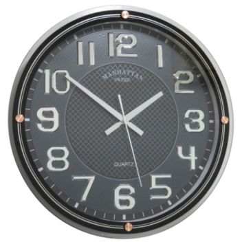שעון קיר אלגנטי לתליה בצבעי שחור וזהב דגם סינגפור | 40 ס"מ