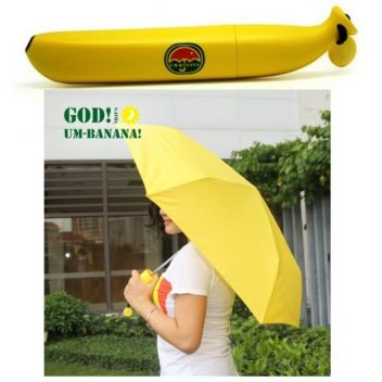 מטריה מתקפלת לעיצוב בננה
