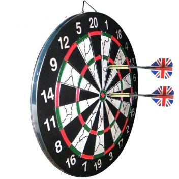 לוח קליעה למטרה עם חיצים DARTS עבה ואיכותי