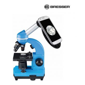 מיקרוסקופ אופטי ביולוגי מקצועי לילדים 40X-1600X משולב מעמד לסמארטפון Bresser