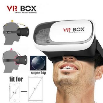 משקפי מציאות מדומה VR BOX לסמארטפון/אייפון + שלט