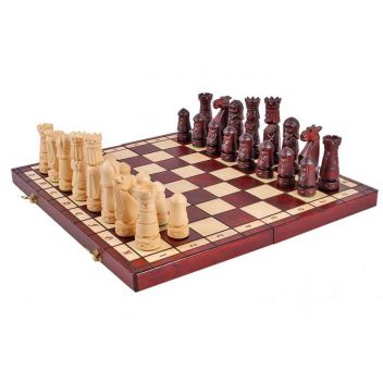 לוח שחמט עץ עבודת יד 50 ס"מ