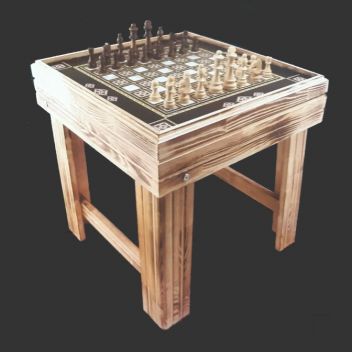 שולחן שחמט וששבש מהודר כולל כלי משחק