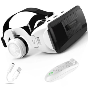 משקפי VR מקצועיות עם אוזניות ושלט בלוטוס