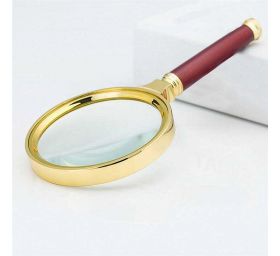 זכוכית מגדלת ידנית זהב 10cm