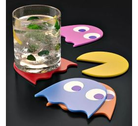 מארז 5 תחתיות כוסות בעיצוב Pac-Man