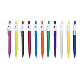 עט ג'ל ממותג עם קליפס לבן 0.7 מ