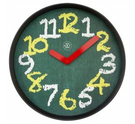שעון קיר בעיצוב לוח וגיר 30 ס"מ | ירוק