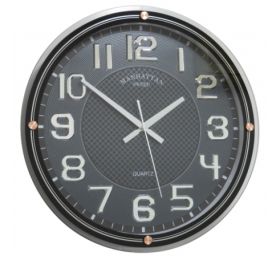שעון קיר אלגנטי לתליה בצבעי שחור וזהב דגם סינגפור | 40 ס"מ