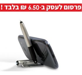 עט כתיבה שהופכת למעמד לטלפון נייד עם פנס וכרית טאצ' 4 ב-1