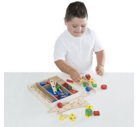 ערכת בניה והרכבה מעץ 48 חלקים melissa and doug