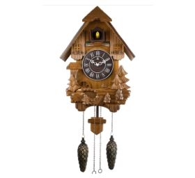 שעון קוקייה עשוי עץ מהגוני מלא, דגם 6021