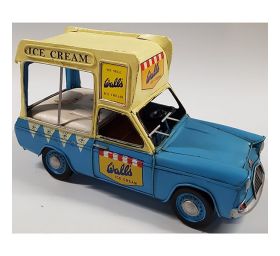 אוטו גלידה רטרו - סוסיתא כחולה גם גגון צהוב