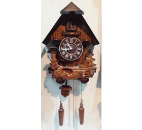 שעון קוקייה עשוי עץ מהגוני, דגם 6022