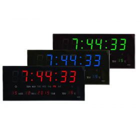 שעון דיגיטלי לקיר 36 ס''מ - 3 צבעים
