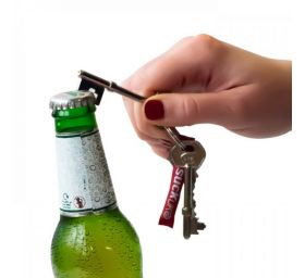מחזיק מפתחות פותחן בקבוקים מעוצב בצורת מפתח 