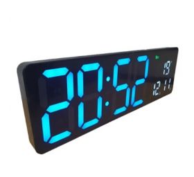 שעון קיר LED דיגיטלי USB עם תצוגת טמפרטורה ותאריך
