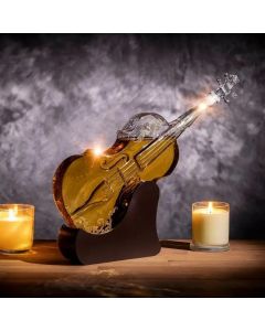 דקנטר לוויסקי או יין בעיצוב כינור מקורי