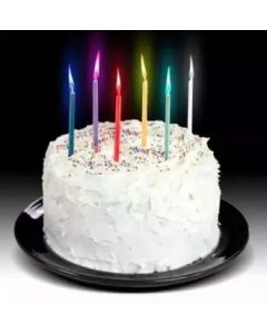 נרות יום-הולדת עם להבה צבעונית לפי צבע הנר
