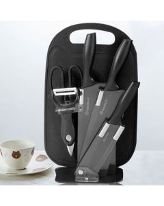 סט ערכת כלי מטבח סכינים ומעמד 7 חלקים מבית POENSCAE